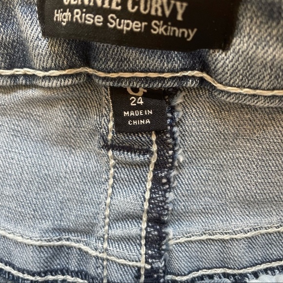 NWT TRUE RELIGION JENNIE HIGH RISE  CURVY SKINNY JEANS-24 - Picture 8 of 13